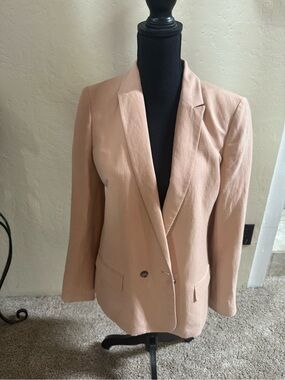 Women's Blush Single-Button Blazer Jacket Ann Taylor